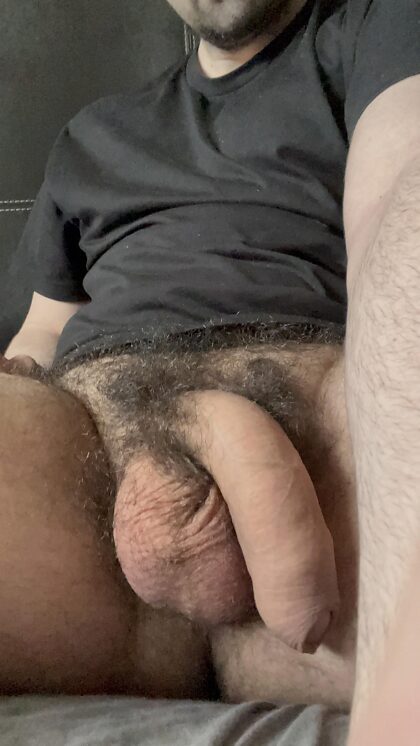 You horny for my big hairy soft uncut cock?