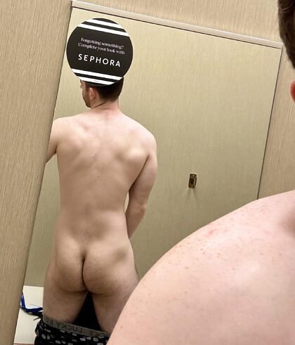 I go to the fitting room to take clothes off, not try them on 