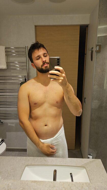 Selfie en la habitación del hotel