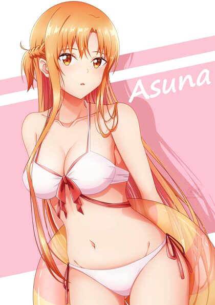 La sexy Asuna Yuuki vistiendo su bikini