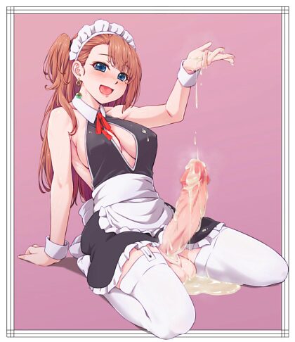 Delicious futa maid cum to eat