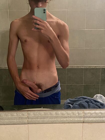 yes, i’m a twink boy with fluffy hair and a big cock