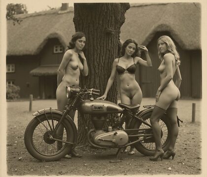 Fotos von Motorrädern auf dem Dachboden eines neu gekauften Hauses gefunden … 1930?