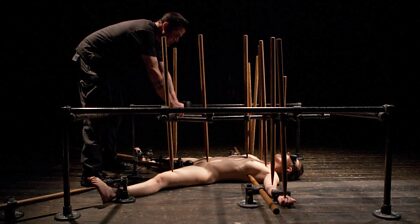 Flogged, bound, and pinned