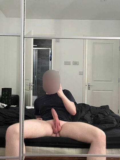 You come back home from a bad date and find your bicurious big cock roommate on your bed waiting to cheer you up, wyd?