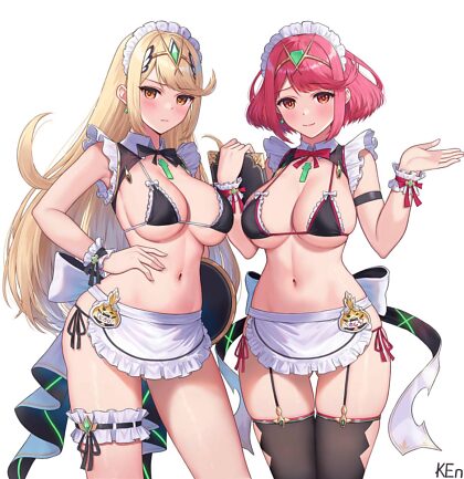 Les servantes Pyra et Mythra