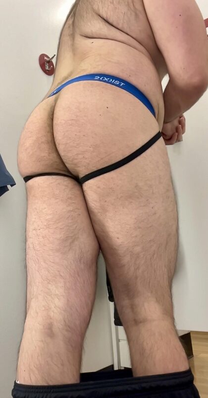 If I leave my dressing room open while I try on this jock strap…..are you helping me try it on? 