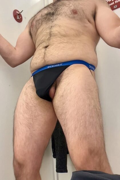 If I leave my dressing room open while I try on this jock strap…..are you helping me try it on? 