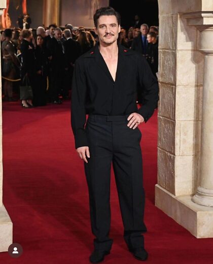 Pedro Pascal alla première a Londra del Gladiatore II