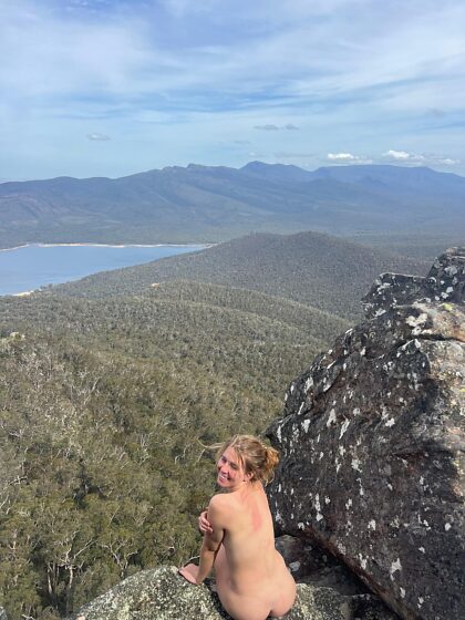 Did a 19km hike yesterday, celebrated at the peak with a little nude time :)