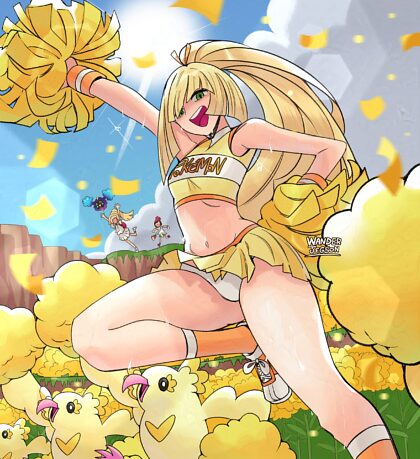 Lusamine, pom-pom girl