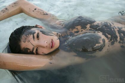 Jessica Gomes in the Dead Sea for Sports Illustrated