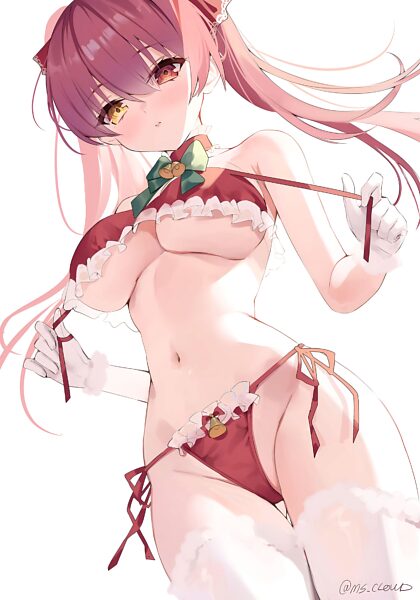 Marine's Christmas themed swimsuit