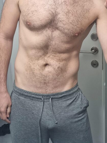 Help me decide what to wear today: boxers or grey sweatpants?