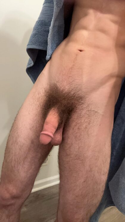 Hairy 18 yr old softie after a nice shower