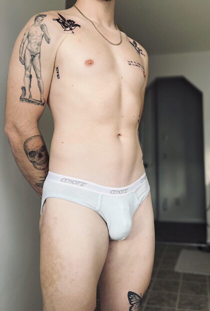 Loving these baby blue briefs!