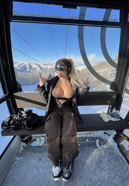 Skiing and her set would be a great day