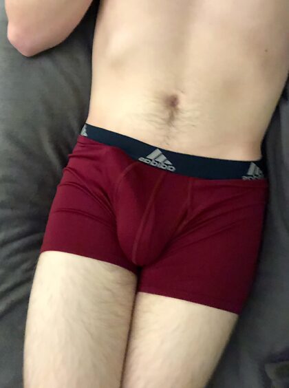 This underwear is really small but I love the way it feels around my cock