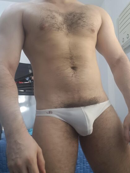 First day of 2025 with my tiny white speedos