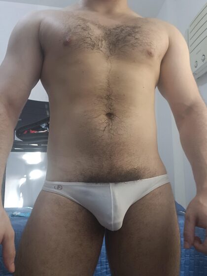 First day of 2025 with my tiny white speedos