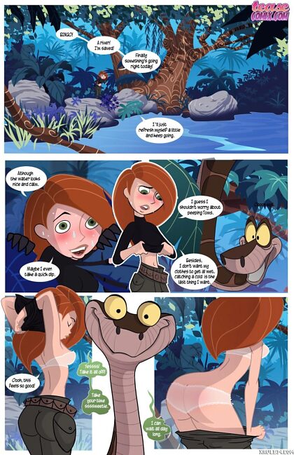 Ich liebe die Art, wie Kim Possible in diesem Comic ihren fitten, heißen Körper auszieht, wenn sie denkt, sie sei allein