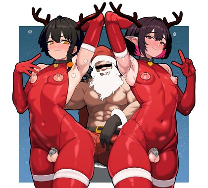 Les cerfs femboy du Père Noël♡