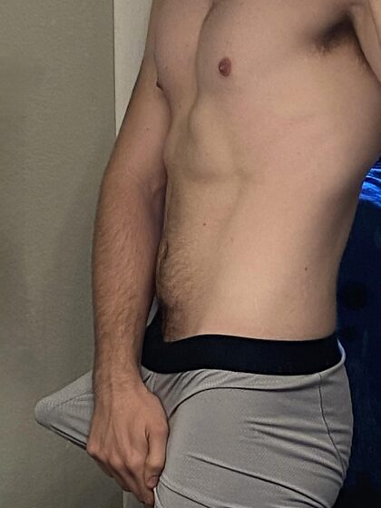 23, gay, morning wood bulge