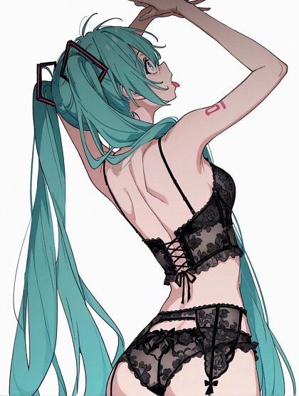 Miku em lingerie