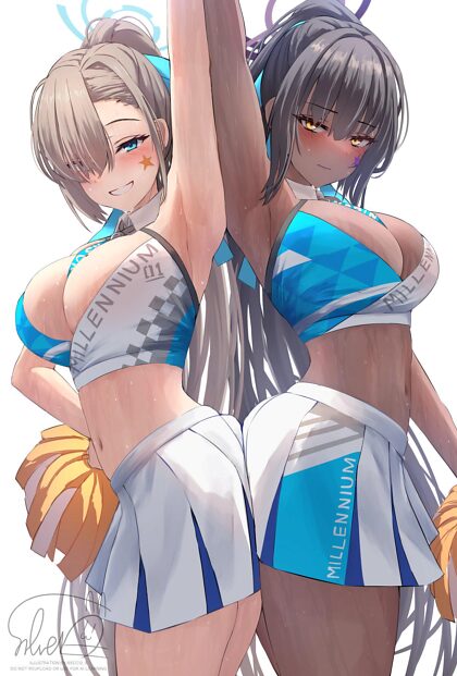 Cheerleaders Asuna and Karin