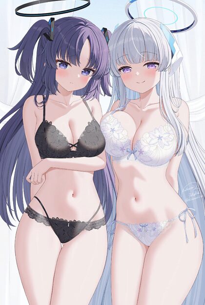 Lingerie Yuuka and Noa