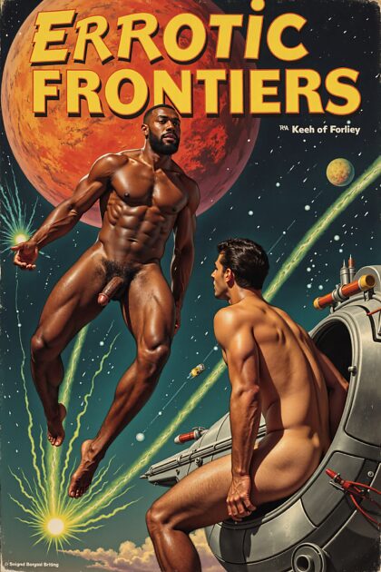 Erotische SciFi-Pulp-Magazin-Cover