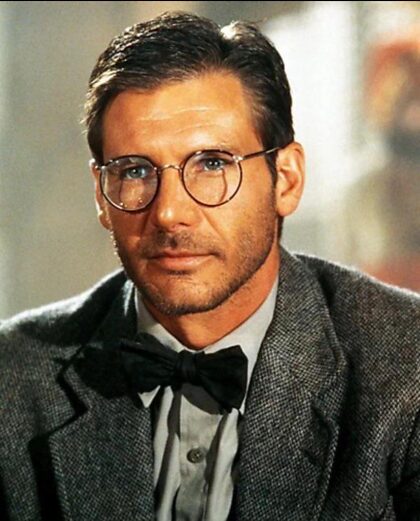 Harrison Ford. In glasses with some sexy scruff.  Credit to the user who brought this pic to my attention. 