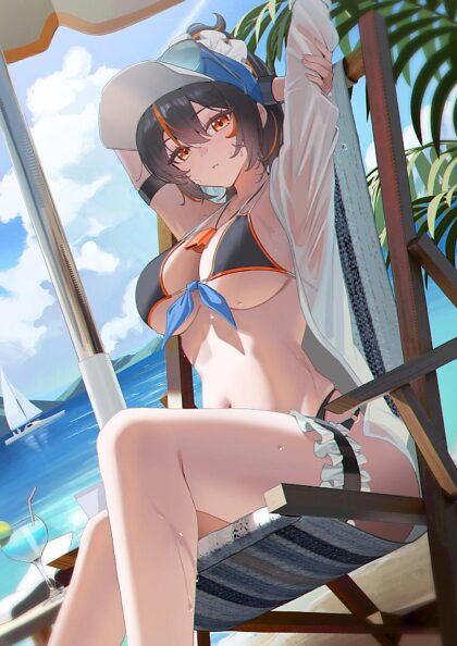 Zhu Yuan se détend sur une plage