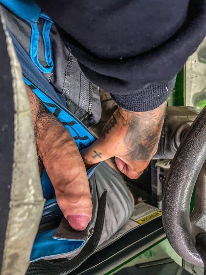 Dinsdagochtend werkflits terwijl ik op de heftruck zit