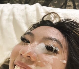 Amazing Asian Facial - The biggest asian cum facial lover you'll know of