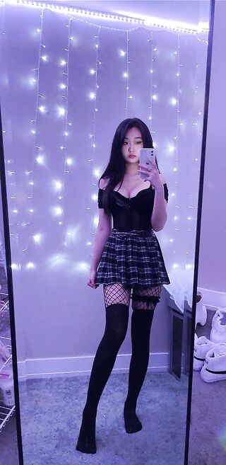 320px x 657px - Pleated skirt and thigh high socks