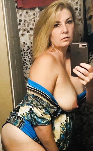 Tits out selfie 