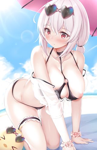 Hentai Hentai Big Boobs Nip Slip - Nip slip at the beach