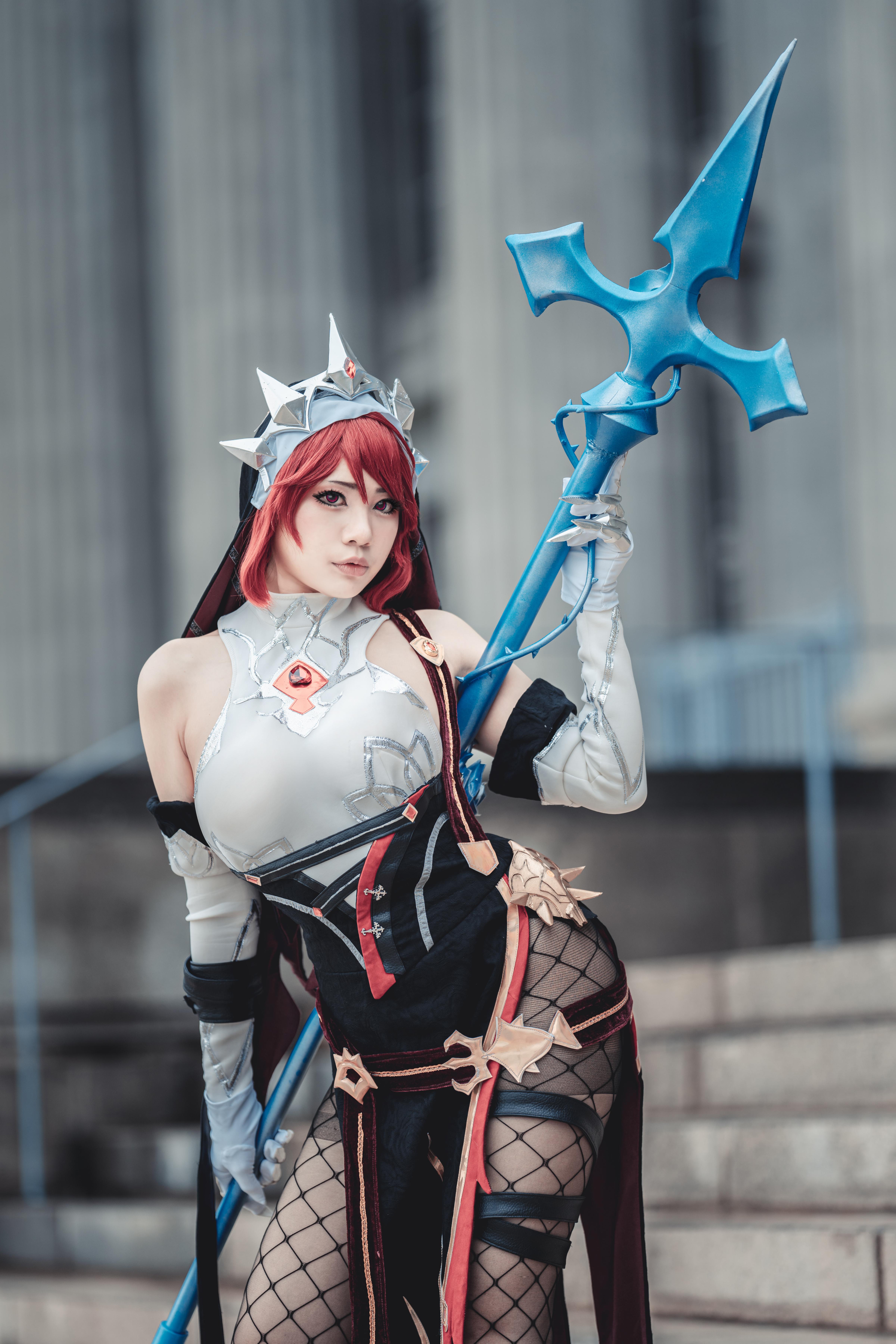 Rosaria, Genshin Impact, Cosplay by katykatcupcake