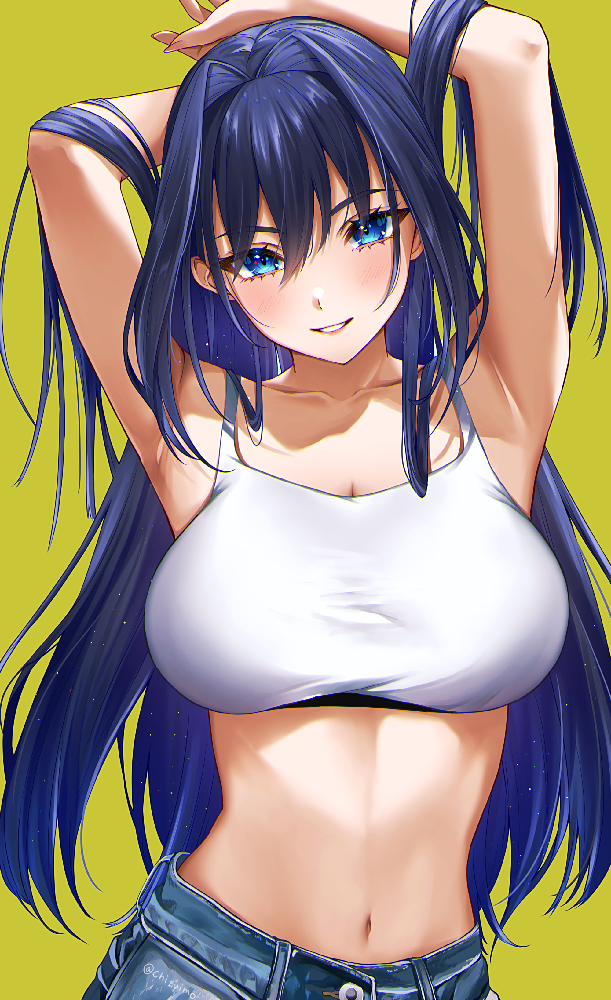 Blue haired girl hentai