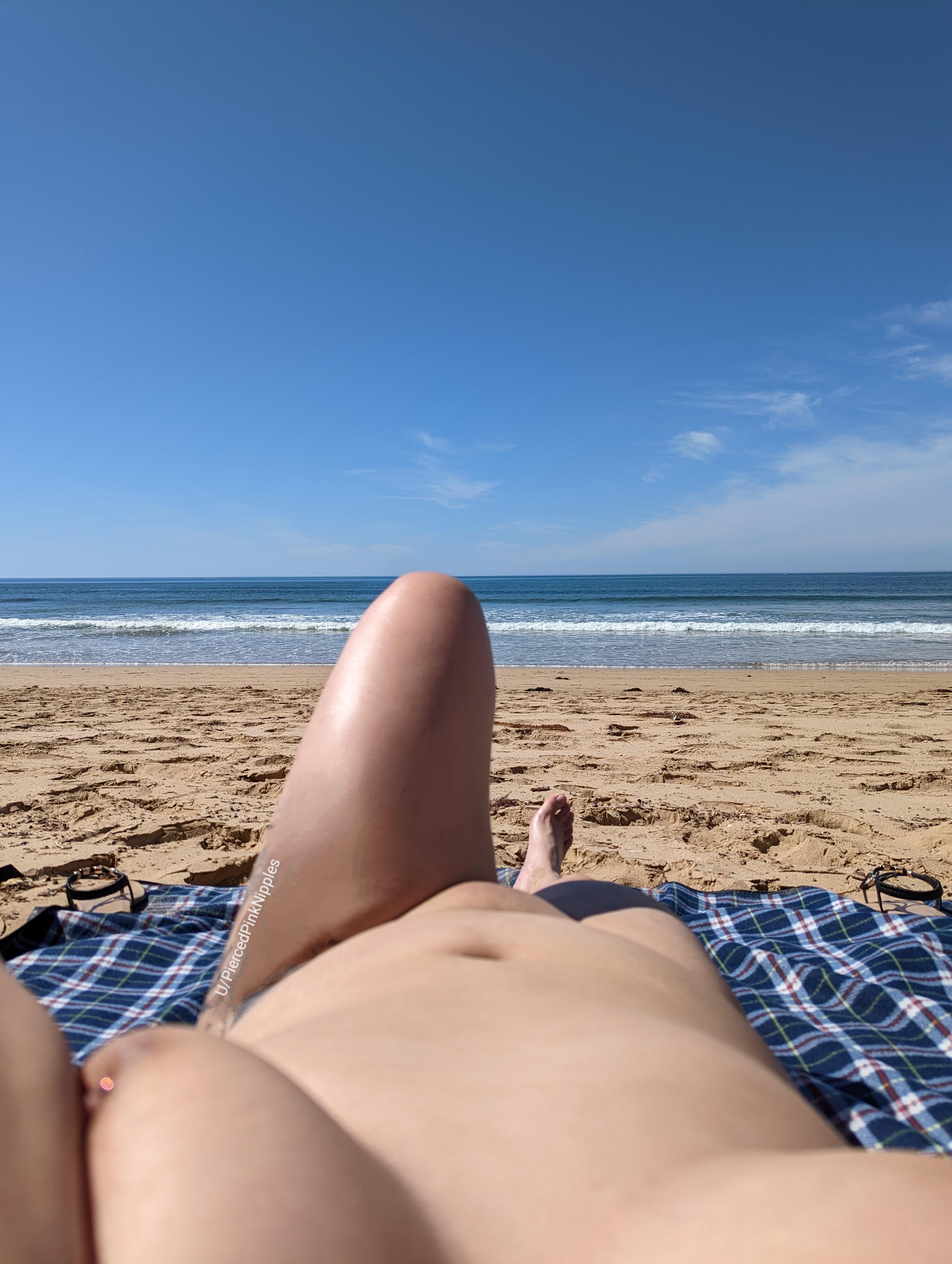 Lecken am strand