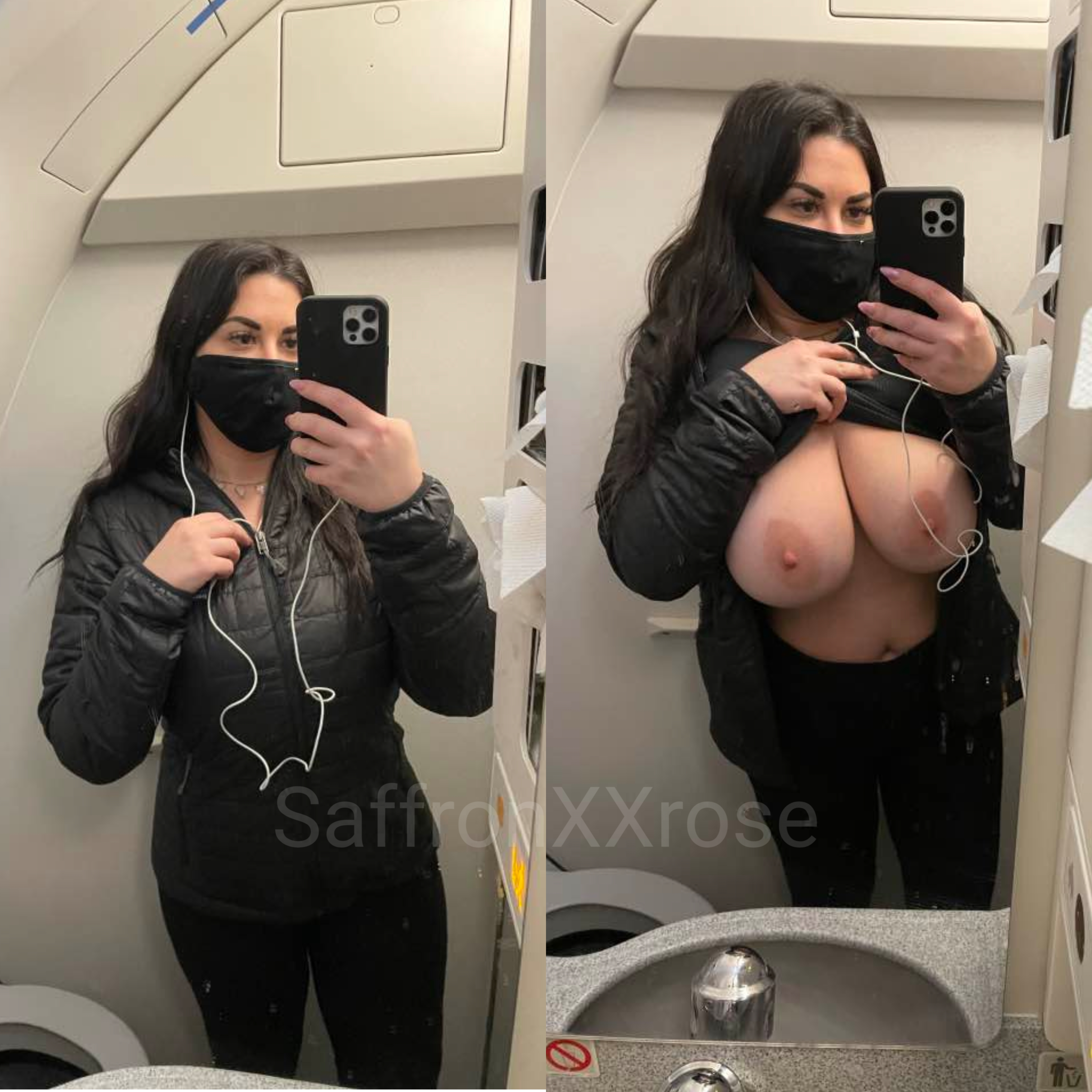 4096px x 4096px - I managed to get my big tits out in this tiny airplane bathroom!!