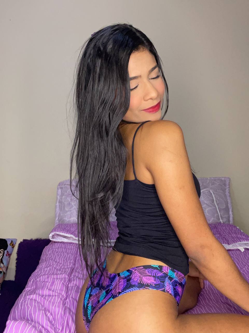 latina wife wearing purple underwear has Porn Pics Hd