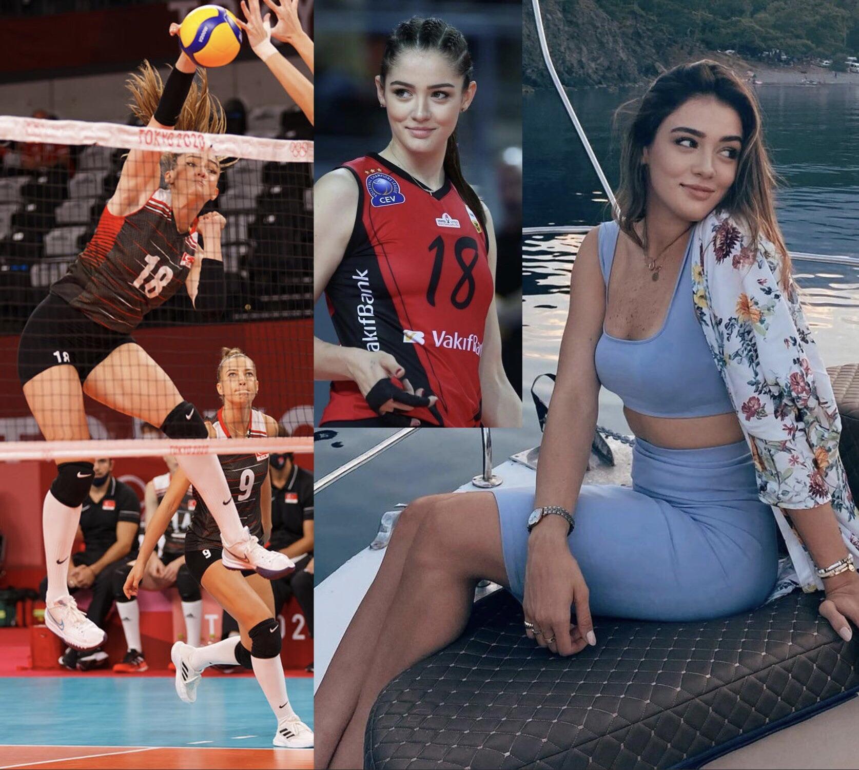 66 große türkische Volleyballspielerin Zehra Gunes Bild Bild